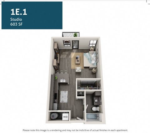 Studio 1 bath A at 5300 Centre, St. Peters, MO, 63376